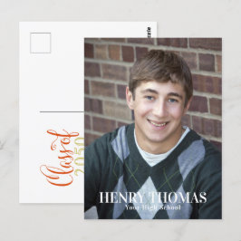 Abschluss Modernes Minimalistisches Drehbuch Orang Postkarte