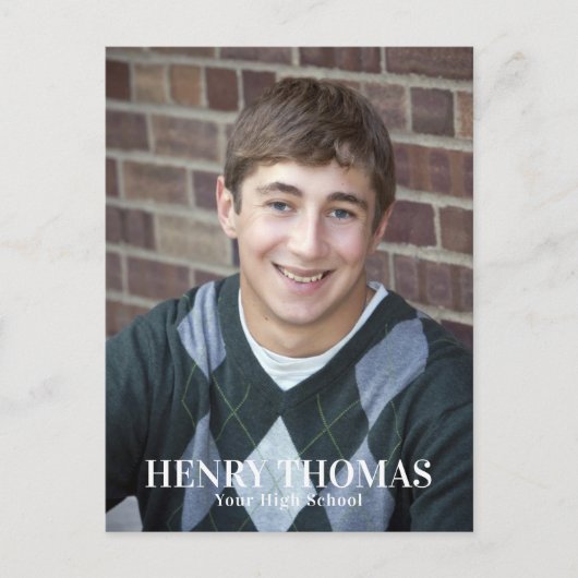 Abschluss Modernes Minimalistisches Drehbuch Orang Postkarte (Vorderseite)