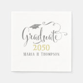 Abschluss Modernes Minimalistisches Script Mortarb Serviette (Vorderseite)