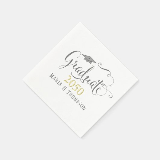 Abschluss Modernes Minimalistisches Script Mortarb Serviette (Ecke)