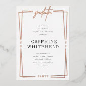 Abschluss Modernes Party Einladung (Vorderseite)