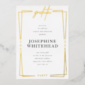 Abschluss Modernes Party Folieneinladung (Vorderseite)