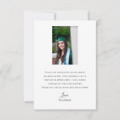 Abschluss Modernes Script 2 Foto Danke Karte (Rückseite)