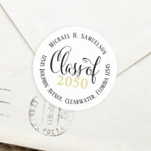 Abschluss Modernes Script Classic Gold Black