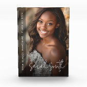 Abschluss Modernes Skript dunkle Overlay Fotoblock (Vorderseite)