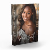 Abschluss Modernes Skript dunkle Overlay Fotoblock (Links)