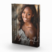 Abschluss Modernes Skript dunkle Overlay Fotoblock (Rechts)