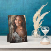 Abschluss Modernes Skript dunkle Overlay Fotoplatte (Seite)