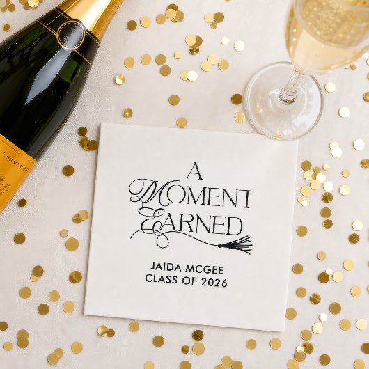 Abschluss Moment Verdient Serviette