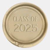 Abschluss Monogram Gold Wax Siegel Runder Aufkleber (Vorderseite)