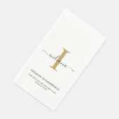 Abschluss Monogram Name Script-Party Serviette (Ecke)