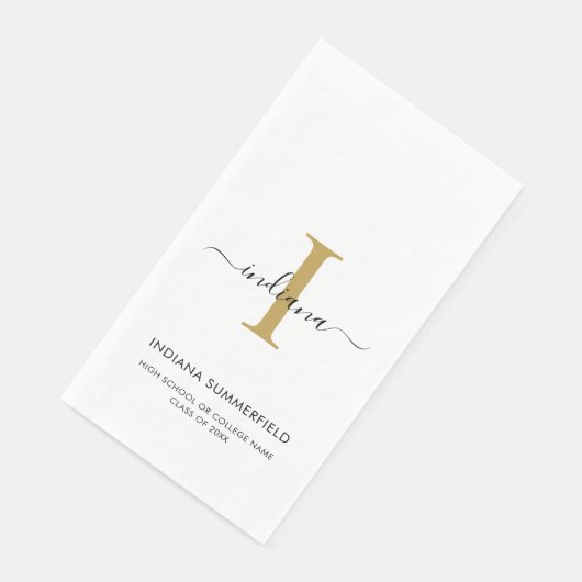 Abschluss Monogram Name Script-Party Serviette (Ecke)