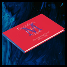 Abschluss Monogram Scarlet Red White Blue Sign-In
