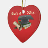 Abschluss-Mörser u. Diplom-Verzierung Keramik Ornament (Links)