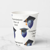 Abschluss Mortarboard und Balloons Pappbecher (Vorderseite)