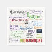 Abschluss Motivierend Word Art Redewendungen Serviette (Vorderseite)