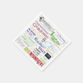 Abschluss Motivierend Word Art Redewendungen Serviette (Ecke)