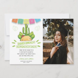 Abschluss Muchas Gracias Fiesta Dankeskarte