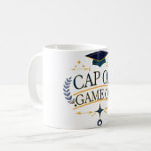 Abschluss-Mug mit der Aufschrift "Cap On Game On" Kaffeetasse (Vorderseite Links)