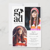 Abschluss Multi Foto Arch Graduate Einladung (Vorderseite)