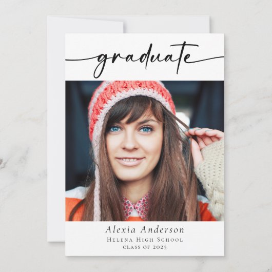 Abschluss Multi Foto Arch Graduate Einladung (Rückseite)