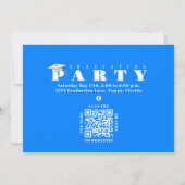 Abschluss Multi-Foto Blue-Klasse 2023 QR-Code Einladung (Rückseite)