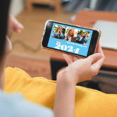 Abschluss Multi-Foto Blue-Klasse 2023 QR-Code Einladung