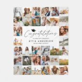 Abschluss Multi-Foto Glückwunschgeschenk Fleecedecke (Vorderseite)