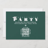 Abschluss Multi-Foto-Grüne Klasse 2023 QR-Code Einladung (Rückseite)