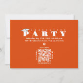 Abschluss Multi Foto Orang Class 2023 QR-Code Einladung (Rückseite)