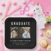 Abschluss Multi-Foto-Party Typ Schwarzweiß Pappteller (Party)