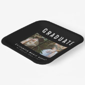 Abschluss Multi-Foto-Party Typ Schwarzweiß Pappteller (Gewinkelt)