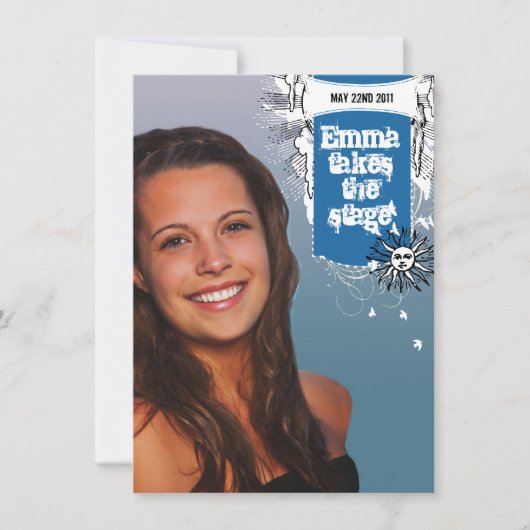 Abschluss Musical Theater Einladung (Vorderseite)