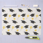 Abschluss Muster Balloons und Steine gelb Seidenpapier (Handwerk)