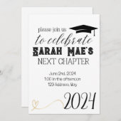 Abschluss Nächstes Kapitel Party Einladung (Vorne/Hinten)