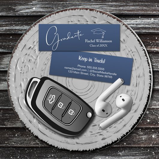 Abschluss Name Blau Telefonnummerkarte