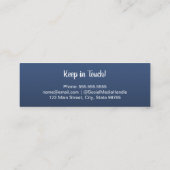 Abschluss Name Blau Telefonnummerkarte (Rückseite)