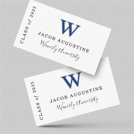 Abschluss Name Card Beipacken mit Schullogo Begleitkarte