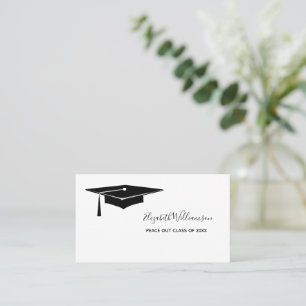 Abschluss Name Card Elegante Einsteckkarte Telefonnummerkarte