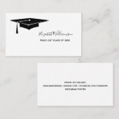 Abschluss Name Card Elegante Einsteckkarte Telefonnummerkarte (Vorne/Hinten)