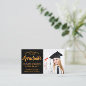 Abschluss Name Card - Elegante klassische Einsteck Telefonnummerkarte (Stehend Vorderseite)