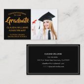 Abschluss Name Card - Elegante klassische Einsteck Telefonnummerkarte (Vorne/Hinten)