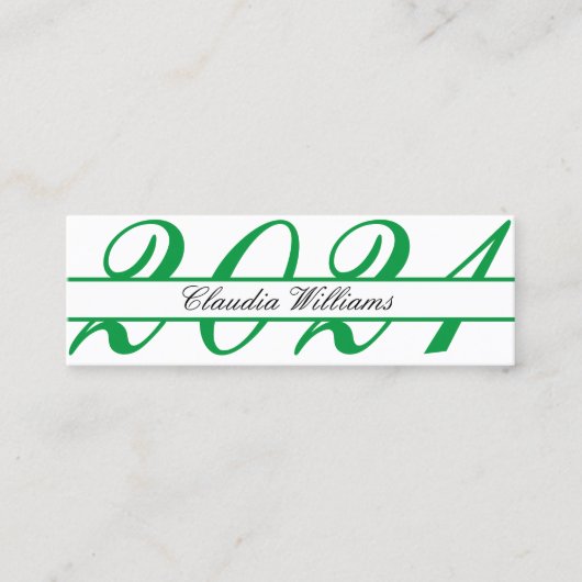 Abschluss Name Card . Elegante klassische Einsteck Telefonnummerkarte (Vorderseite)