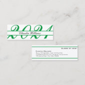 Abschluss Name Card . Elegante klassische Einsteck Telefonnummerkarte (Vorne/Hinten)