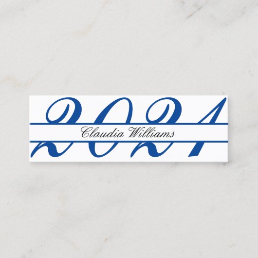 Abschluss Name Card . Elegante klassische Einsteck Telefonnummerkarte (Vorderseite)