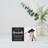 Abschluss Name Card - Elegante klassische Einsteck Telefonnummerkarte (Stehend Vorderseite)