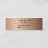 Abschluss Name Card . Elegante klassische Einsteck Telefonnummerkarte (Rückseite)