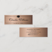 Abschluss Name Card . Elegante klassische Einsteck Telefonnummerkarte (Vorne/Hinten)