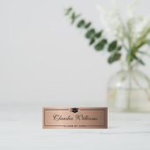 Abschluss Name Card . Elegante klassische Einsteck Telefonnummerkarte (Stehend Vorderseite)