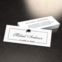 Abschluss Name Card - Elegante klassische Einsteck